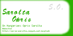 sarolta opris business card